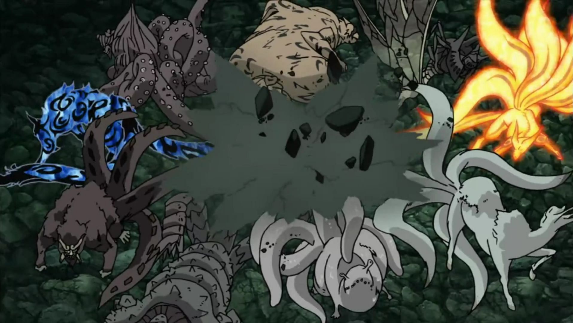 The tailed beasts during 'Naruto Shippuden' (Image via Studio Pierrot)